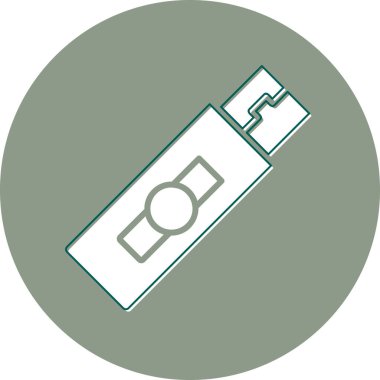 USB flash disk simgesi. vektör illüstrasyonu