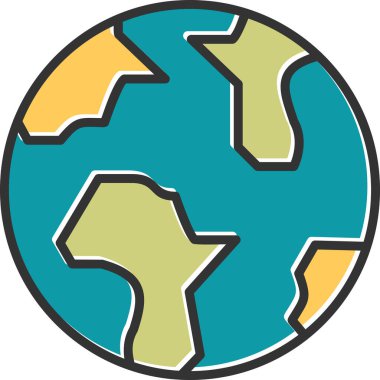 Toprak. Web simgesi basit illüstrasyon