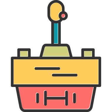 Oyun kumandası simgesi. vektör illüstrasyonu