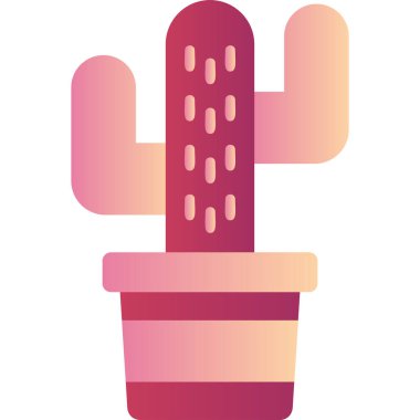 Kaktüs simgesi, modern tasarım illüstrasyonu