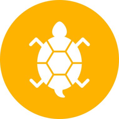 kaplumbağa simgesi, ağ basit illüstrasyon