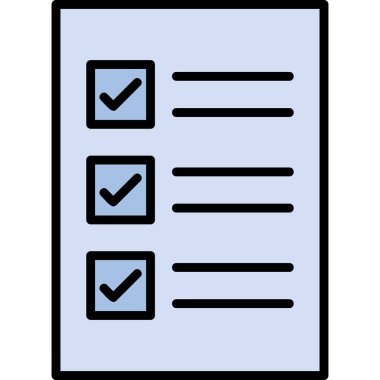 Kontrol listesi. Web simgesi basit illüstrasyon