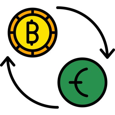 Para Birimi Değişimi, basit web simgeleri 