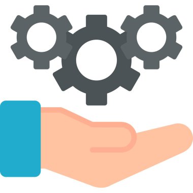 Gear modern simge, vektör illüstrasyonu