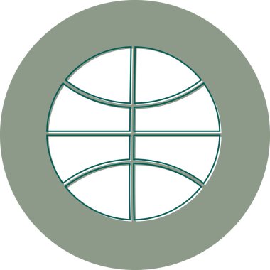 Basketbol. Web simgesi basit illüstrasyon