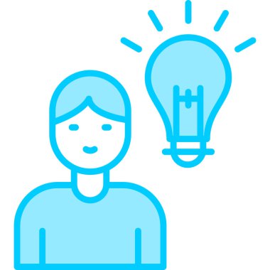 Fikir modern simgesi, vektör illüstrasyonu