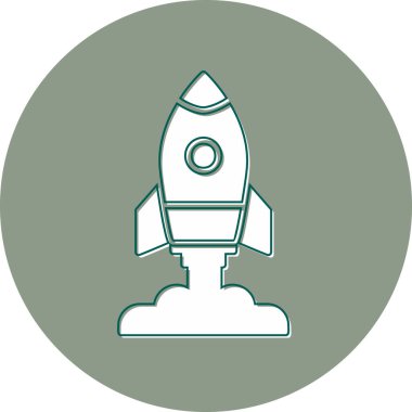 Roket simgesini başlat. Basit resimleme