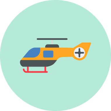 Helikopter. Web simgesi basit illüstrasyon