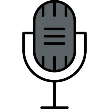 mikrofon simgesi vektör illüstrasyonu