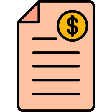 Alışveriş Faturası Vektör belgesi simgesi