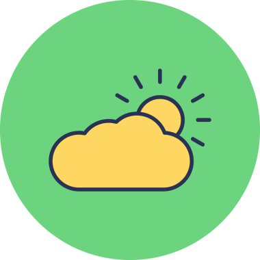 Hava durumu modern simgesi, vektör illüstrasyonu