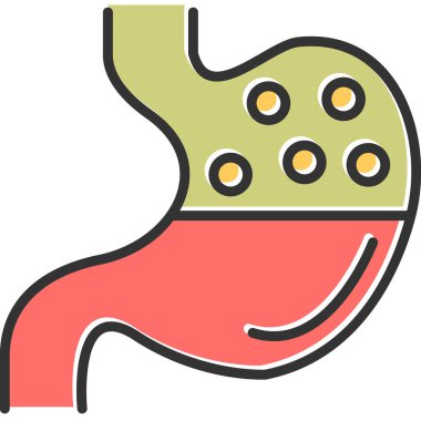 Mide simgesinin basit web illüstrasyonu