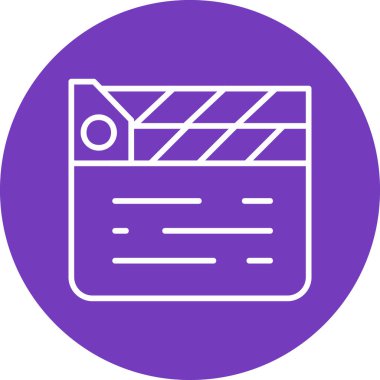 film klaket simgesi, basit illüstrasyon