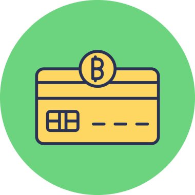 Bitcoin Bankacılık Kredi Kartı İllüstrasyonu 