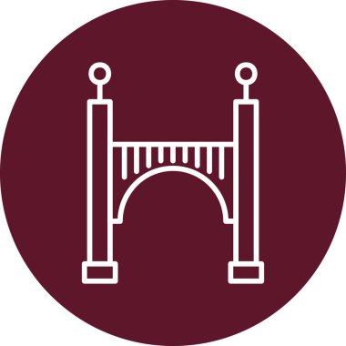 Köprü modern simgesi, vektör illüstrasyonu