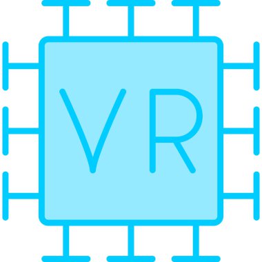 Vr modern simge, vektör illüstrasyonu 