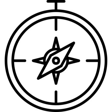 Pusula. Web simgesi basit tasarım