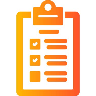 Kontrol listesi. Web simgesi basit illüstrasyon