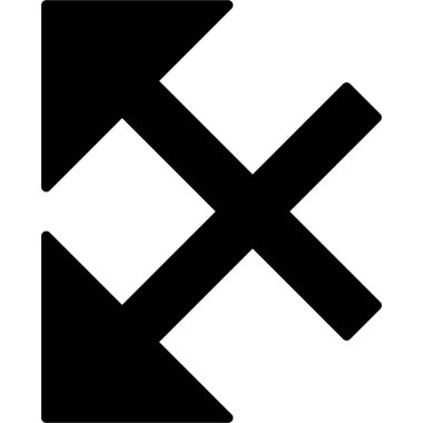 simple and minimalistic vector icon of the intersecting arrows