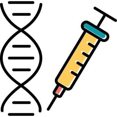 dna. Web simgesi basit illüstrasyon