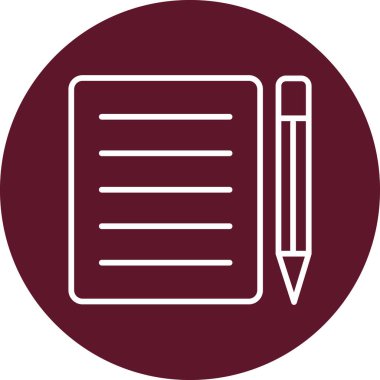 Not Defteri. Web simgesi basit illüstrasyon