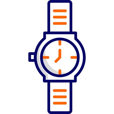 Kol saati. Web simgesi vektör illüstrasyonu