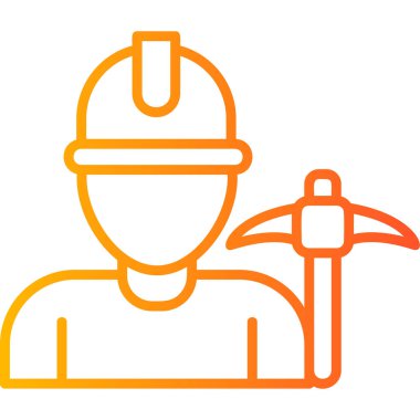 Miner modern simge vektör illüstrasyonu