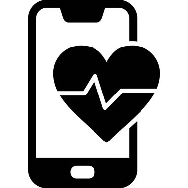 kalp atış hızı ikonu vektör çizimi