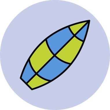 Sörf tahtası, modern simge, vektör illüstrasyonu