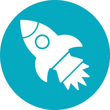 roket ikonu vektör illüstrasyonu