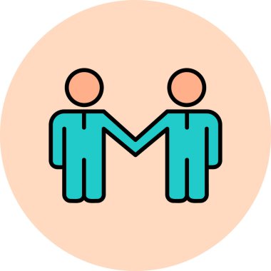 Ortaklık web simgesi vektör illüstrasyonu