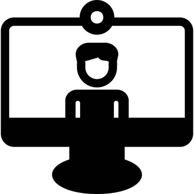 Video çağrısı modern simge, vektör illüstrasyonu