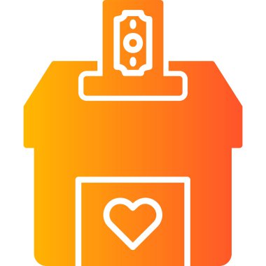 Donation web icon vector illustration