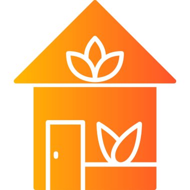 Bir ev simgesinin soyut vektör illüstrasyonu