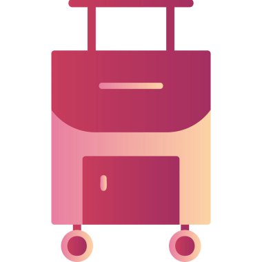 seyahat valiz simgesi, web basit illüstrasyon