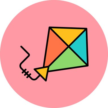 Uçurtma. Web simgesi basit tasarım 