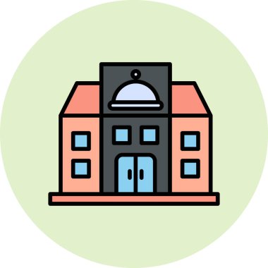 Restoran modern simgesi, vektör illüstrasyonu