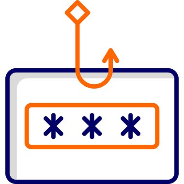 Phishing modern simgesi, vektör illüstrasyonu 