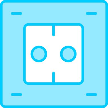 güç soketi simgesi, vektör çizim 