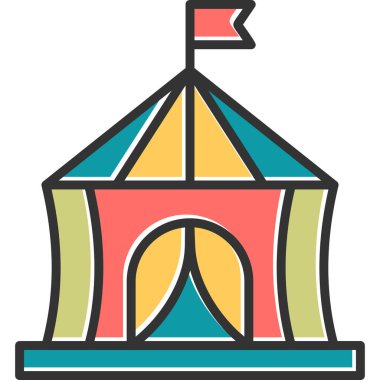 circus tent, simple web illustration