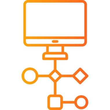 Çalışma akışı modern simgesi, vektör illüstrasyonu 