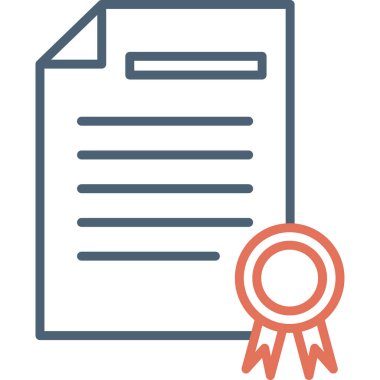 Sertifika. Web simgesi basit tasarım 