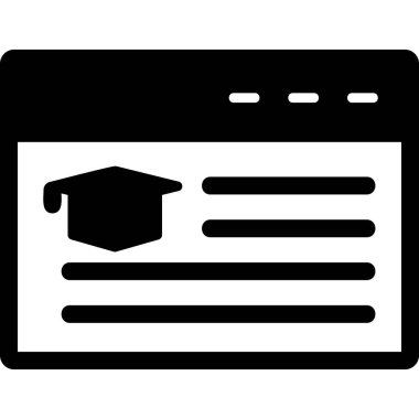 Online Education, simple web icon 