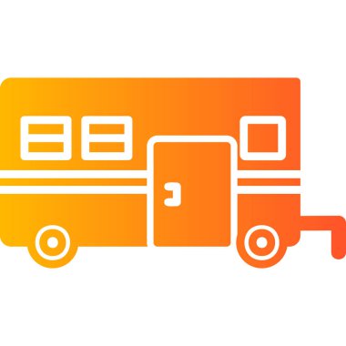 Kamp aracı simgesi, modern tasarım illüstrasyonu