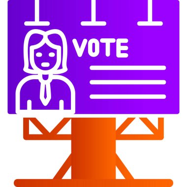 Kampanya düz simgesi. vektör illüstrasyonu