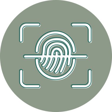 parmak izi tarayıcı, ağ simgesi.