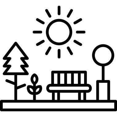 Park et. Web simgesi basit illüstrasyon