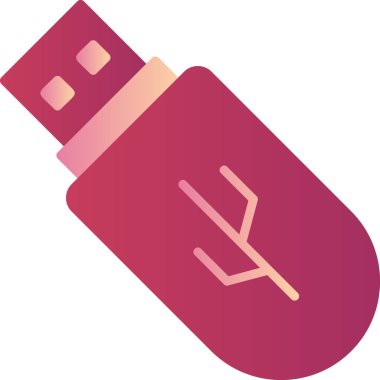 usb flash disk vektör illüstrasyonu