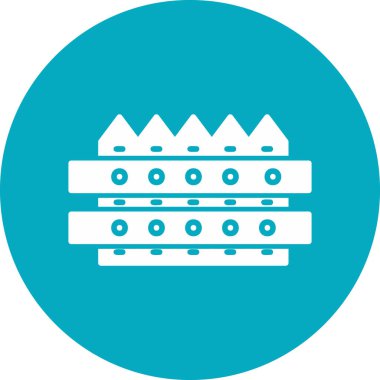 çit ağ simgesi basit vektör çizimi