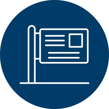 Reklam panosu. Web simgesi basit illüstrasyon